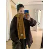 Bufanda de Punto a Rayas Coreana de Lana para Mujer 2025 Nuevo Otoño e Invierno Engrosada Protección para el Cuello Bufanda Cálida Tendencia Decorativa