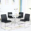 Mesa de comedor de vidrio Amazon Exports Mesa de comedor de vidrio templado de lujo accesible Mesa de comedor y sillas de alta gama
