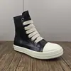 Cordones Gruesos en Stock, Tenis Oscuros de Caña Alta, Versátiles para Hombres y Mujeres, Piel Genuina, Zapatos que Aumentan la Altura con Suela Gruesa, Nuevo Estilo High Street