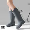 Botas de Lluvia Militares para Mujer Adulto de Caña Media Zapatos de Agua Botas de Lluvia para el Hogar Moda Femenina Botas de Agua Zapatos de Goma Cocina Antideslizantes Impermeables