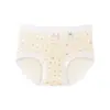 Ropa interior de niña de algodón puro con estampado floral fresco 10A antibacteriana entrepierna de algodón extendida sin costuras transpirable cintura media toda de algodón ropa interior para mujer