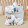 Sapatos Femininos 2026 Nova Moda Verão Tênis Cartoon Infantil Crianças Maiores Tênis Brancos Casuais de Princesa