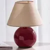 Lámpara de Mesa Cerámica Vintage Estilo Francés, Diseñador Creativo y Lindo de Castaña, Lámpara de Ambiente Retro Minimalista Japonés para Mesita de Noche de Dormitorio