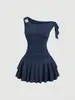 En Stock Transfronterizo Amazon Aliexpress Nueva Moda Elegante Espalda Descubierta Diseño Estilo Pastel Cuello Halter Ajustado Vestido