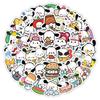 52 pegatinas de Sanrio versión Q, pegatinas de dibujos animados lindas para hacer tú mismo, pegatinas para cuenta de mano, pegatinas impermeables para carcasa de teléfono móvil, pegatinas para gabinete de escritorio al por mayor