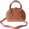 Bolsa Feminina Estilo Novo Clássico Retrô Transfronteiriça 2025 Versátil Multicor Padrão Crocodilo Bolsa de Mão Moda Bolsa Concha