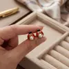 E250 Pendientes de Mariquita Lindos de Moda Vintage Estilo Japonés y Coreano Pendientes Versátiles para Mujer