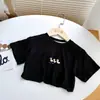Roupa Infantil Bebê Algodão Manga Curta Camiseta Verão Fina Novo Estilo Meninos 1 Ano Top Infantil Bebê Feminino Roupa de Verão