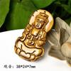 Suministro en Vivo del Fabricante de Colgantes de Piedra Ojo de Tigre para Hombres y Mujeres, Moderno Collar Marca Dragón de Piedra Ojo de Tigre Guanyin, Anillo con Colgante de Jade