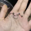 Europa y Estados Unidos transfronterizo AliExpress productos nuevos pendientes perforados pendientes de clavo de oreja con forma de corazón pendientes de clavo de oreja con cierre de rosca