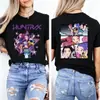 2025 Nueva Camiseta de Manga Corta con Cuello Redondo, Ajuste Holgado, Versátil, Cómoda, Estilo Kpop Cazador de Demonios, Moda