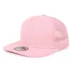 Comercio Exterior Transfronterizo Sombrero Plano de Cinco Paneles de Ala Dura para Hombre, Piel Sintética, Color Sólido, Logotipo, Sombrero Hip-Hop