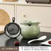 Contenedor de Grasa de Cerdo Olla de Aceite de Cocina Tarro Cerámico para el Hogar con Tapa Resistente a Altas Temperaturas Tarro Grande para Aceite de Chile y Condimentos