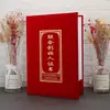 Qiheng A4 de alta calidad gamuza roja acuerdo de cooperación estratégica firmado acuerdo de cooperación de codesarrollo carpeta de contrato firmada esta carpeta