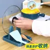 Organizador Portatapas y Almacenamiento Multifuncional para Encimeras de Cocina, Estante Plegable para Cucharas, Espátulas de Cocina y Soportes para Ollas