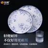 Serie de Clúster Azul y Blanco Wuhe Vajilla de Melamina Material de Grado Alimenticio Plato Comercial Cuchara para Arroz Cuchara para Sopa Base Aislante Plato para Frutas