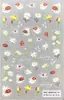 Transfronterizo especialmente para pegatinas de flor para decoración de uñas al por mayor girasol lirio margarita pegatinas de uñas adhesivas transparentes
