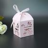 Caja de dulces de cumpleaños para bebé, caja de dulces europea hueca con láser, cochecito, dulces creativos para bebé