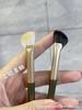 Pincel de Maquiagem de Cerdas Macias, Pincel de Sombra de Olhos em Formato de Meio Leque, Pincel para Sombra de Nariz, Pincel de Detalhe Chanfrado, Pincel de Esfumar Maquiagem, Cabeça Chanfrada