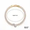 Pulsera de Cobre con Circonita Incrustada Estilo Cruz de Lujo Nuevo Moda Europea Americana Ins Personalidad Pulsera de Mano Joyería de Mano Versátil Simple Nicho