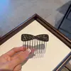 Pente de Cabelo de Luxo Leve Coreano com Laço de Strass, Acessório de Cabelo Moderno e Versátil para Penteados Meio Presos e Coques