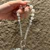 Cadena para teléfono móvil con cuentas, hecha a mano, de moda, muy vendida, con diamantes de imitación, colgante de lujo, funda para teléfono móvil de alta gama, decoración colgante para mujer.