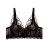 Lencería sexy de encaje original para mujeres con poco busto, push-up sin varillas, anti-caída, soporte lateral del busto, conjunto de sujetador de puro deseo