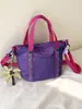 Bolso de Mujer 2026 Verano Nuevo Moda Bolso de Lona Moderno Simple Bloque de Color Bolso de Mano Bolso de Hombro Cruzado Texturizado