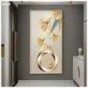 Nova Pintura Decorativa de Veado da Sorte Estilo Chinês Pintura Suspensa para Sala de Estar Sofá Pintura de Entrada Versão Vertical de Luxo Leve Corredor Pintura para Casa Luxo Leve