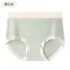 Ropa interior transpirable y amigable con la piel de cintura media para mujer, ropa interior de algodón y seda de morera 7A transpirable de color liso, entrepierna antibacteriana, calzones para mujer