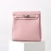 Bolsa Togo de Couro Bovino de Primeira Camada Nova Moda Retrô Mochila Versátil de Couro Genuíno para Mulheres