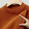 Suéter de terciopelo de una pieza con cuello alto para hombre, nuevo para otoño e invierno, forrado de polar, grueso, cálido, cuello alto, camisa básica de punto