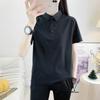 Una playera tipo polo para mujer de manga corta de alta gama para negocios casual, con procesamiento de solapa al por mayor, overol, camiseta de secado rápido, camiseta