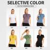 Ropa Deportiva de Fitness Ajustada con Cuello Alto y Media Cremallera Top Deportivo Chaqueta para Correr para Mujer de Manga Corta Ropa de Yoga Wa96 Transpirable y de Secado Rápido