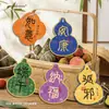 Etiqueta Pendente em Forma de Cabaça do Festival do Barco-Dragão, Cartão Pingente de Boa Sorte e Bênção, Pingente de Porta com Buquê de Artemísia, Cartão Pendente Decorativo para Presente Zongzi