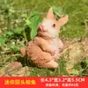 Suministro transfronterizo mini adornos de conejito bonsái musgo micro paisajismo decoraciones modelo animal manualidades de resina