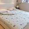 Estilo Nuevo de Primavera y Verano Colcha de Algodón Tejido de Verano, Colcha de Verano Refrigerante para Niños, Colcha Fina de Aire Acondicionado para Siesta en Guardería, Lavable a Máquina Individual/Doble