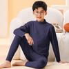 Traje de ropa interior nueva para niño, ropa de casa de otoño e invierno para niños, cuello medio-alto, ropa de otoño, pantalones largos, conjunto cálido de dos piezas al por mayor