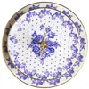 Suporte de Sobremesa Duchesse Blue de 2 Níveis com Borda Dourada 26cm x 19cm Cerâmica Branca - Wolff