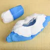 Cobre-sapatos Descartável PPPE Respirável Impermeável à Prova de Poeira Não Tecido Semi-Revestido Azul e Branco Espessado Resistente ao Desgaste Antiderrapante para Uso Externo