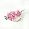 Venta al por mayor de fabricante jazmín artificial de 7 flores, tallo único con cáliz, para decoración de bodas, arreglo floral artificial, decoración de ramos