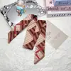 Bufanda de Seda Estilo Coreano Nueva, Cuadros Coloridos de Doble Cara, Bufanda Decorativa Versátil para Bolso/Corbata, Bufanda Souvenir, Cinta de Vino