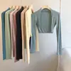 Top Colete de Manga Longa para Dança de Ballet Ginástica Roupa de Yoga Camiseta Comércio Exterior Transfronteiriço Sudeste Asiático Estilo Europeu e Americano