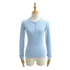 2550-Camiseta Fashion Sexy de Gola Redonda e Manga Longa Estilo Europeu e Americano para Mulheres 2025 Nova Camiseta Sexy Slim para Usar por Baixo