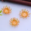 Cobre Fundido Dupla Camada Flor Coração e Estames Recortado Chapéu de Flor Núcleo da Flor Estilo Antigo DIY Acessórios para Penteados Grampo de Cabelo Grampo de Cabelo Materiais Caseiros