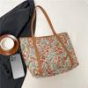 Bolso Tote Floral de Bloques de Color para Mujer Verano 2025 Nuevo Floral Gran Capacidad Bolso de Hombro para el Trabajo