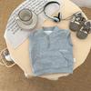 Colete para Meninos, Primavera e Outono 2026 Novo Estilo Coreano Roupa de Outono, Colete Estiloso para Bebês, Colete de Bebê, Jaqueta sem Mangas Infantil