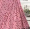 Tela de Chifón Estampada de Verano, Nueva Tela de Poliéster Estampada Floral Pequeña Transparente, Tejido de Moda Francesa para Ropa