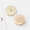 Botões para Casaco de Cashmere, Botões Metálicos Redondos de Alta Qualidade para Jaquetas e Ternos, Botões Simples e Versáteis para Cardigans e Suéteres Femininos