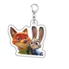 Zootopia Periférico Dibujo Animado Judy Nick Colgante Pareja Acrílico Mochila Escolar Llavero Colgante Pequeño Regalo